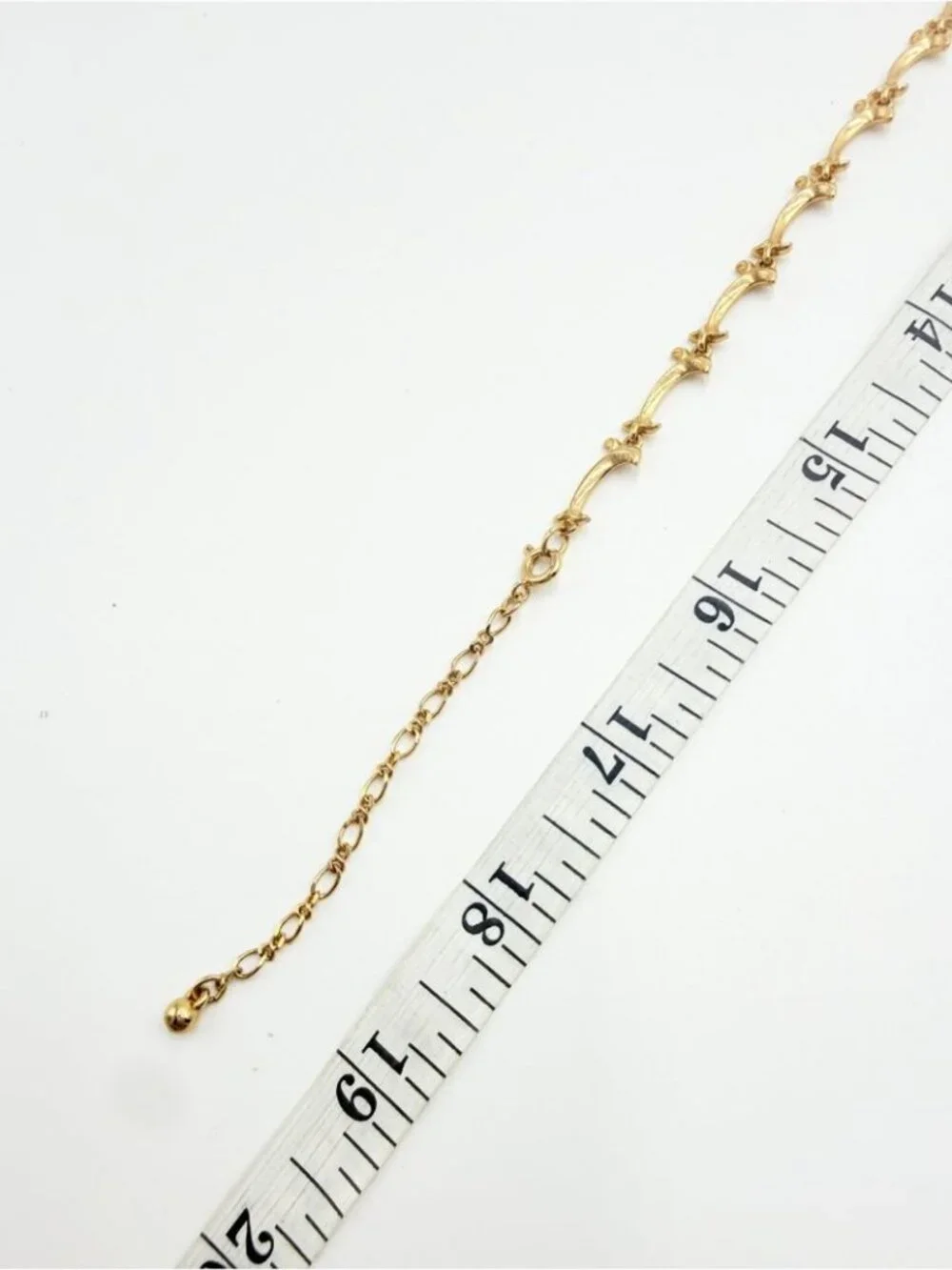 Vintage Gold Tone Rhinestone Y Drop Necklace Art Nouveau Style